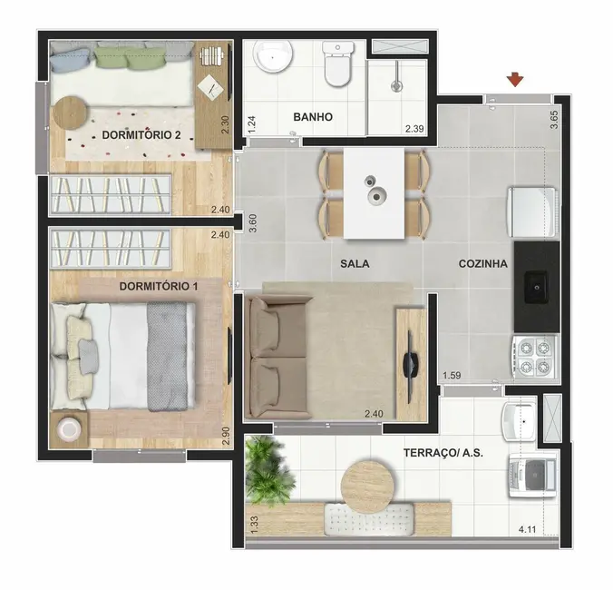 Foto 6 de Apartamento com 2 quartos à venda, 49m2 em Socorro, São Paulo - SP