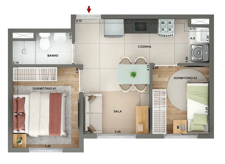 Apartamento com 2 quartos à venda, 32m2 em Freguesia do Ó, São Paulo - SP - imagem 4 Foto 4 de Apartamento com 2 quartos à venda, 32m2 em Freguesia do Ó, São Paulo - SP