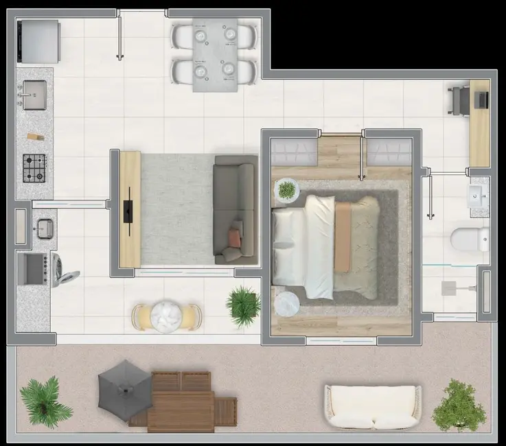 Foto 1 de Apartamento com 2 quartos à venda, 49m2 em São Pedro, Osasco - SP