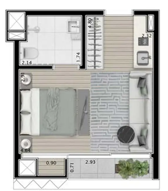 Kitnet com 1 quarto à venda, 30m2 em Vila Madalena, São Paulo - SP - imagem 1 Foto 1 de Kitnet com 1 quarto à venda, 30m2 em Vila Madalena, São Paulo - SP