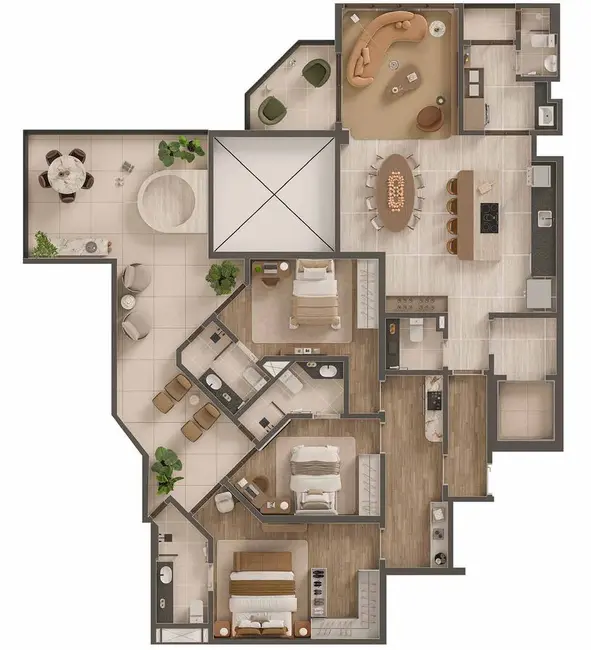 Apartamento com 3 quartos à venda, 186m2 em Jardim Campos Elísios, Jundiai - SP - imagem 3 Foto 3 de Apartamento com 3 quartos à venda, 186m2 em Jardim Campos Elísios, Jundiai - SP