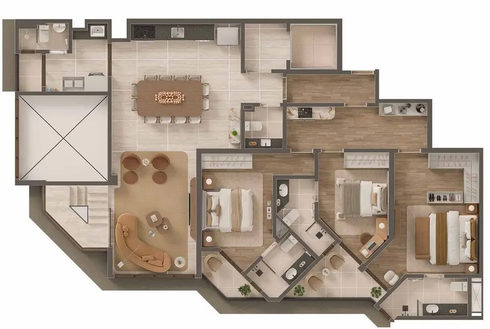 Apartamento com 3 quartos à venda, 186m2 em Jardim Campos Elísios, Jundiai - SP - imagem 5 Foto 5 de Apartamento com 3 quartos à venda, 186m2 em Jardim Campos Elísios, Jundiai - SP