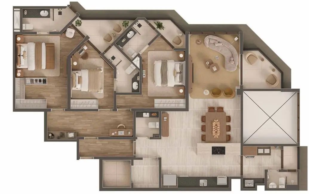 Apartamento com 3 quartos à venda, 186m2 em Jardim Campos Elísios, Jundiai - SP - imagem 8 Foto 8 de Apartamento com 3 quartos à venda, 186m2 em Jardim Campos Elísios, Jundiai - SP