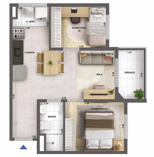 Foto 3 de Apartamento com 2 quartos à venda, 36m2 em Vila Leopoldina, São Paulo - SP