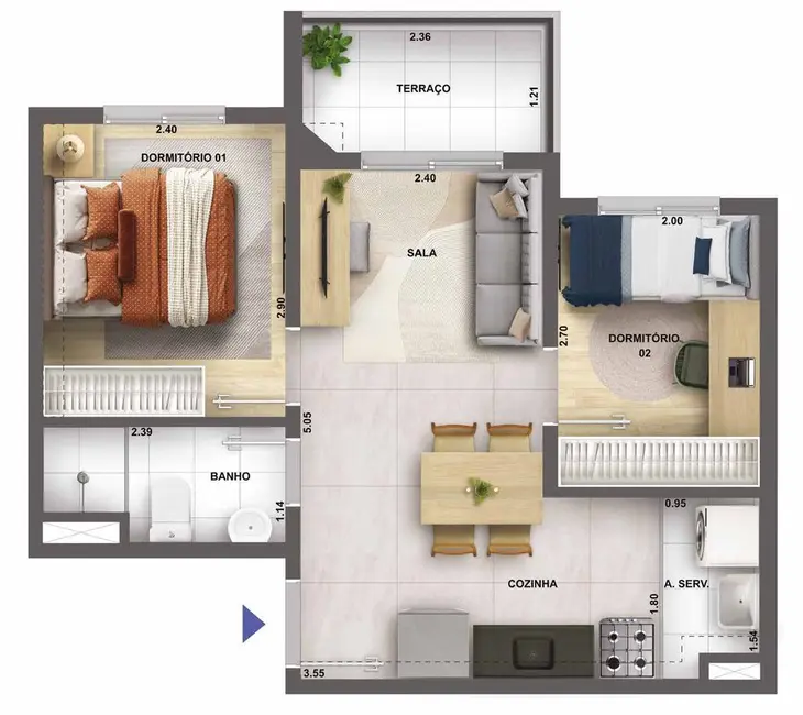 Foto 2 de Apartamento com 2 quartos à venda, 36m2 em Vila Leopoldina, São Paulo - SP