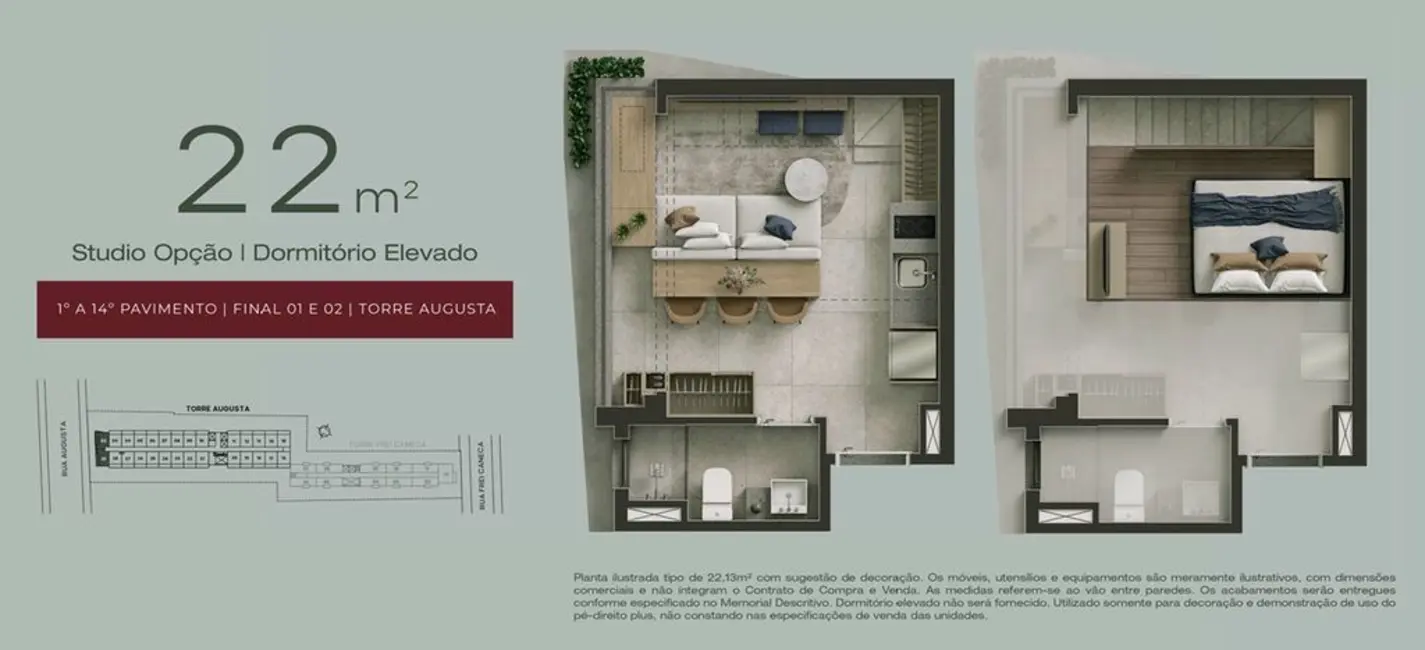 Foto 4 de Apartamento com 1 quarto à venda, 40m2 em Consolação, São Paulo - SP