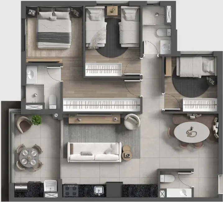 Foto 3 de Apartamento com 3 quartos à venda, 79m2 em Barueri - SP