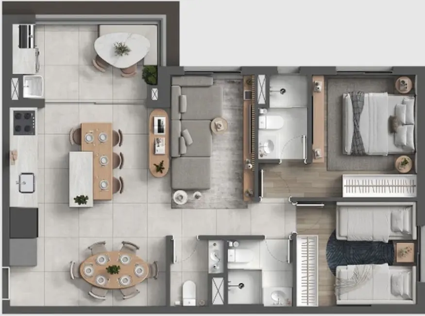 Foto 7 de Apartamento com 3 quartos à venda, 79m2 em Barueri - SP