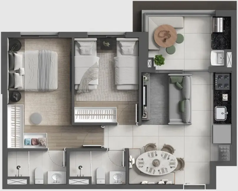 Foto 1 de Apartamento com 3 quartos à venda, 79m2 em Barueri - SP