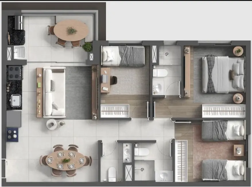 Foto 5 de Apartamento com 3 quartos à venda, 79m2 em Barueri - SP