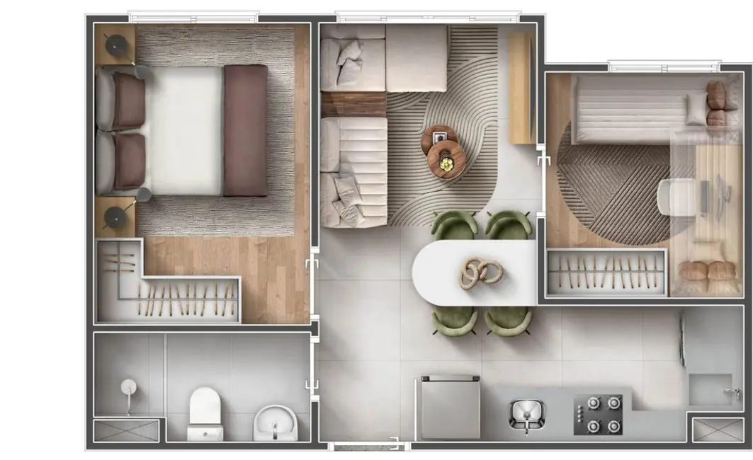Apartamento com 2 quartos à venda, 44m2 em Vila Silviânia, Carapicuiba - SP - imagem 3 Foto 3 de Apartamento com 2 quartos à venda, 44m2 em Vila Silviânia, Carapicuiba - SP