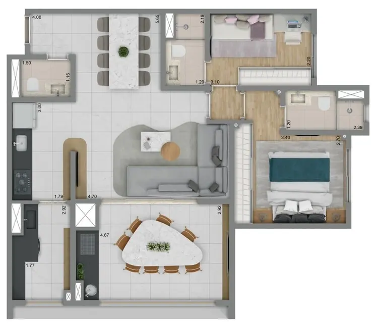 Apartamento com 4 quartos à venda, 119m2 em Freguesia do Ó, São Paulo - SP - imagem 2 Foto 2 de Apartamento com 4 quartos à venda, 119m2 em Freguesia do Ó, São Paulo - SP