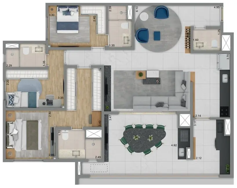 Apartamento com 4 quartos à venda, 119m2 em Freguesia do Ó, São Paulo - SP - imagem 5 Foto 5 de Apartamento com 4 quartos à venda, 119m2 em Freguesia do Ó, São Paulo - SP