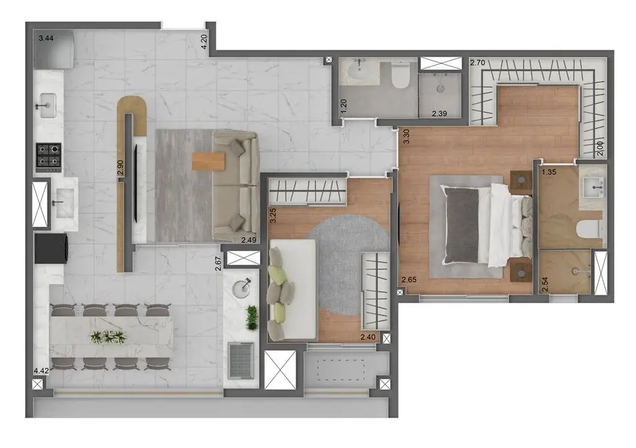 Apartamento com 4 quartos à venda, 119m2 em Freguesia do Ó, São Paulo - SP - imagem 4 Foto 4 de Apartamento com 4 quartos à venda, 119m2 em Freguesia do Ó, São Paulo - SP