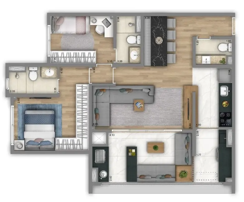 Apartamento com 2 quartos à venda, 114m2 em Freguesia do Ó, São Paulo - SP - imagem 4 Foto 4 de Apartamento com 2 quartos à venda, 114m2 em Freguesia do Ó, São Paulo - SP
