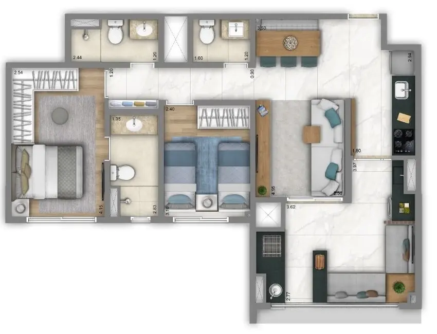 Apartamento com 2 quartos à venda, 114m2 em Freguesia do Ó, São Paulo - SP - imagem 7 Foto 7 de Apartamento com 2 quartos à venda, 114m2 em Freguesia do Ó, São Paulo - SP