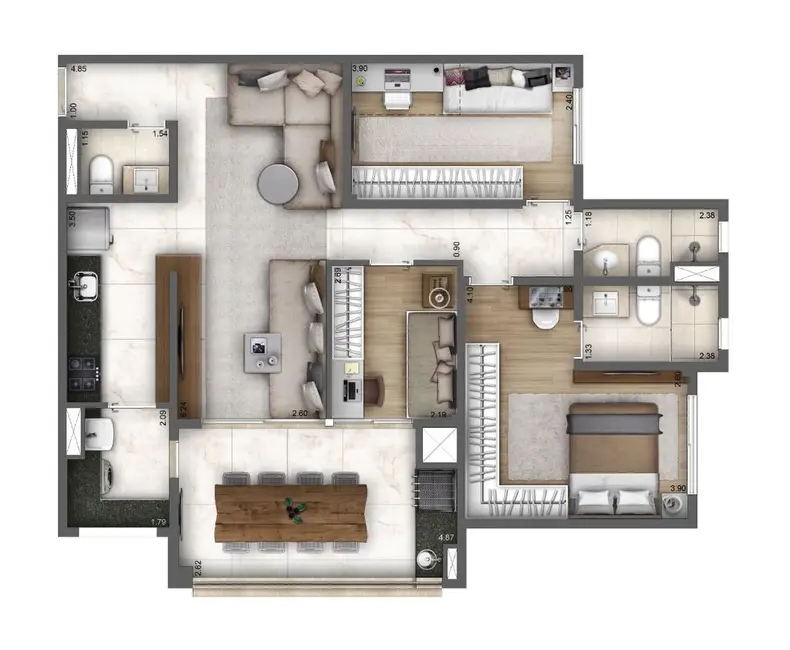 Foto 4 de Apartamento com 4 quartos à venda, 120m2 em Ipiranga, São Paulo - SP