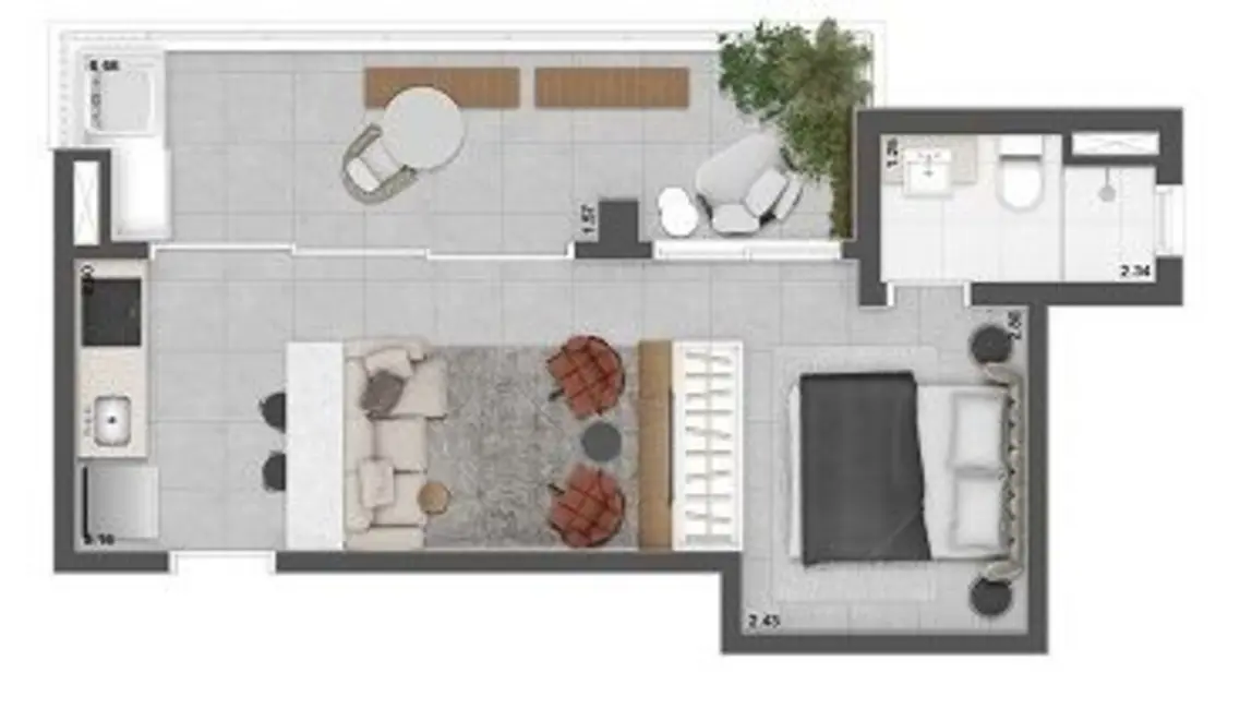 Foto 3 de Apartamento com 2 quartos à venda, 66m2 em Brooklin Paulista, São Paulo - SP