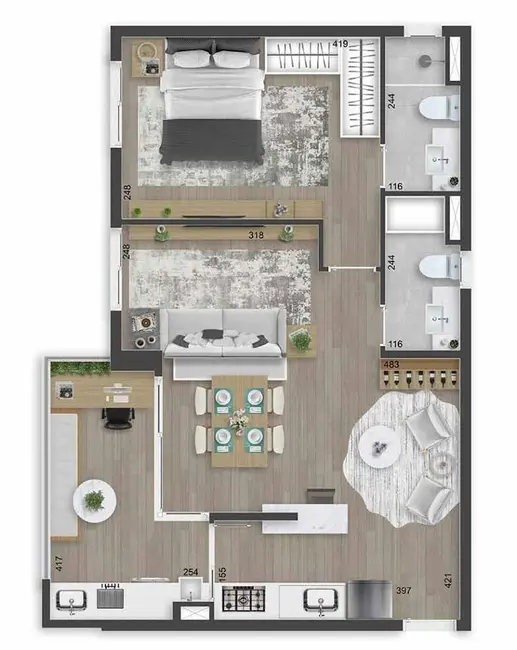 Apartamento com 2 quartos à venda, 94m2 em - SP - imagem 1 Foto 1 de Apartamento com 2 quartos à venda, 94m2 em - SP