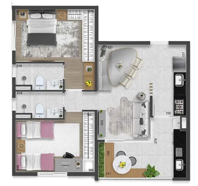 Apartamento com 2 quartos à venda, 94m2 em - SP - imagem 8 Foto 8 de Apartamento com 2 quartos à venda, 94m2 em - SP