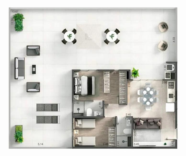 Apartamento com 3 quartos à venda, 64m2 em Vila Yara, Osasco - SP - imagem 2 Foto 2 de Apartamento com 3 quartos à venda, 64m2 em Vila Yara, Osasco - SP