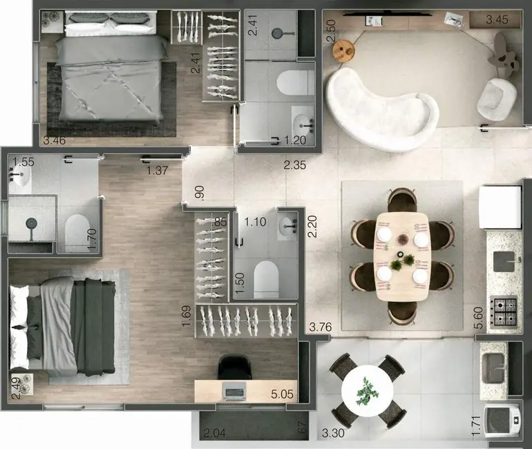 Apartamento com 3 quartos à venda, 64m2 em Vila Yara, Osasco - SP - imagem 3 Foto 3 de Apartamento com 3 quartos à venda, 64m2 em Vila Yara, Osasco - SP