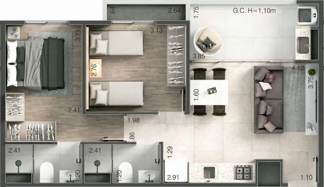 Apartamento com 3 quartos à venda, 64m2 em Vila Yara, Osasco - SP - imagem 1 Foto 1 de Apartamento com 3 quartos à venda, 64m2 em Vila Yara, Osasco - SP