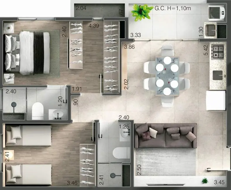 Apartamento com 3 quartos à venda, 64m2 em Vila Yara, Osasco - SP - imagem 8 Foto 8 de Apartamento com 3 quartos à venda, 64m2 em Vila Yara, Osasco - SP