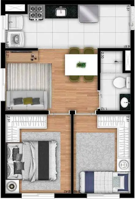 Foto 4 de Apartamento com 2 quartos à venda, 33m2 em Tucuruvi, São Paulo - SP