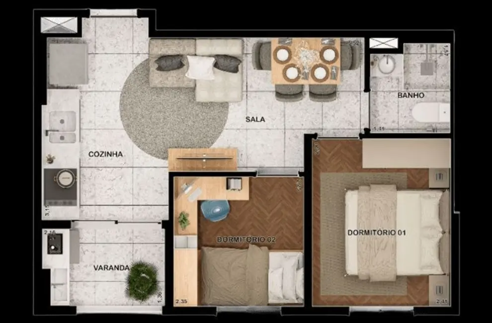 Foto 2 de Apartamento com 2 quartos à venda, 35m2 em Vila Ré, São Paulo - SP