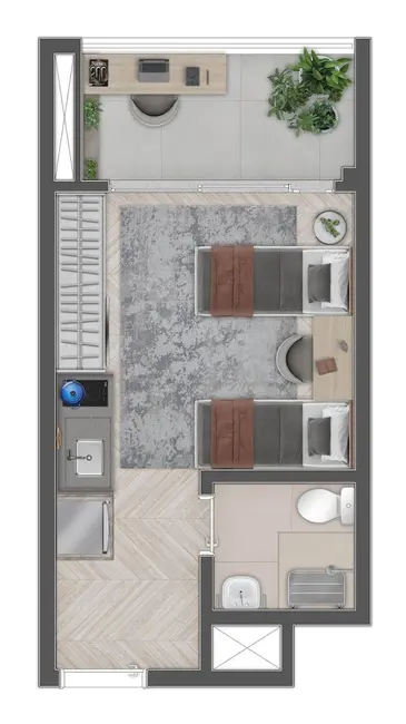Foto 2 de Kitnet com 1 quarto à venda, 26m2 em Pinheiros, São Paulo - SP