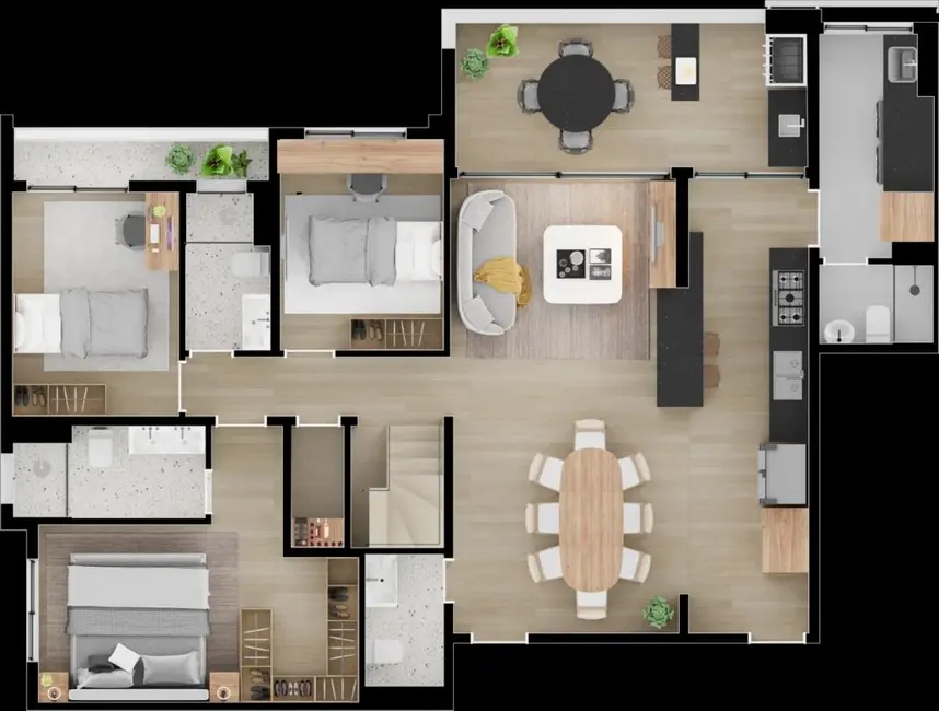 Apartamento com 3 quartos à venda, 150m2 em Tamboré, Santana De Parnaiba - SP - imagem 2 Foto 2 de Apartamento com 3 quartos à venda, 150m2 em Tamboré, Santana De Parnaiba - SP