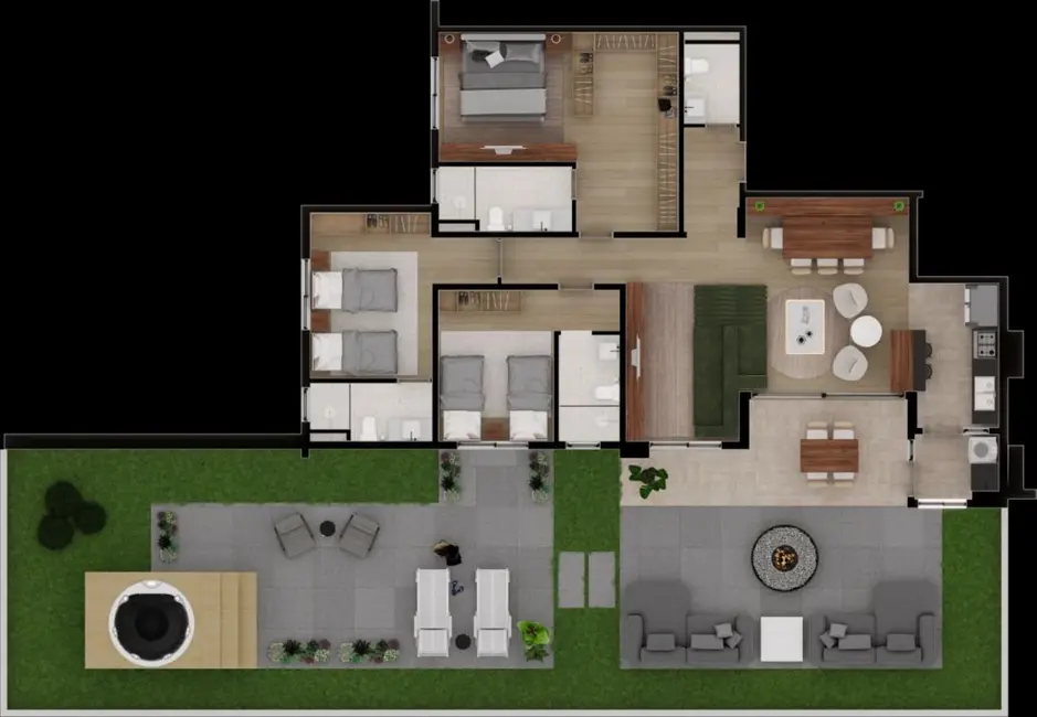 Apartamento com 3 quartos à venda, 150m2 em Tamboré, Santana De Parnaiba - SP - imagem 7 Foto 7 de Apartamento com 3 quartos à venda, 150m2 em Tamboré, Santana De Parnaiba - SP