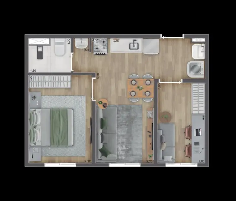 Apartamento com 2 quartos à venda, 34m2 em Jardim Ana Estela, Carapicuiba - SP - imagem 4 Foto 4 de Apartamento com 2 quartos à venda, 34m2 em Jardim Ana Estela, Carapicuiba - SP