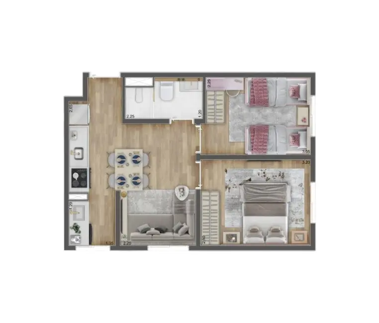Foto 4 de Apartamento com 2 quartos à venda, 43m2 em Veloso, Osasco - SP