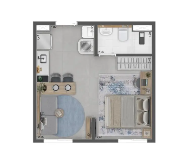 Foto 1 de Apartamento com 1 quarto à venda, 28m2 em Veloso, Osasco - SP