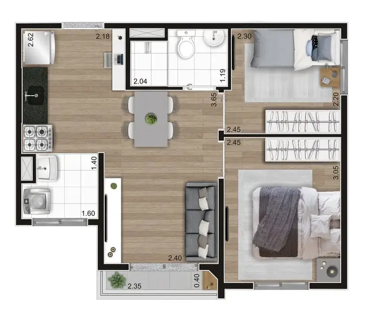 Foto 6 de Apartamento com 2 quartos à venda, 37m2 em Vila Ema, São Paulo - SP