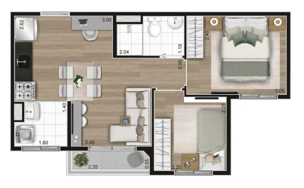Foto 2 de Apartamento com 2 quartos à venda, 37m2 em Vila Ema, São Paulo - SP