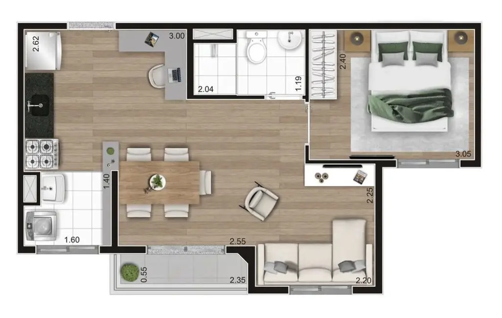 Foto 4 de Apartamento com 2 quartos à venda, 37m2 em Vila Ema, São Paulo - SP
