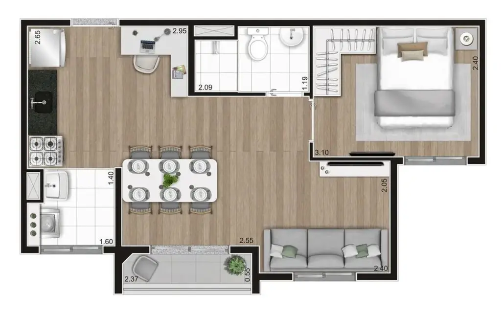 Foto 8 de Apartamento com 2 quartos à venda, 37m2 em Vila Ema, São Paulo - SP