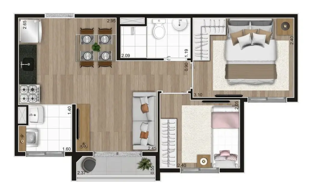 Foto 5 de Apartamento com 2 quartos à venda, 37m2 em Vila Ema, São Paulo - SP