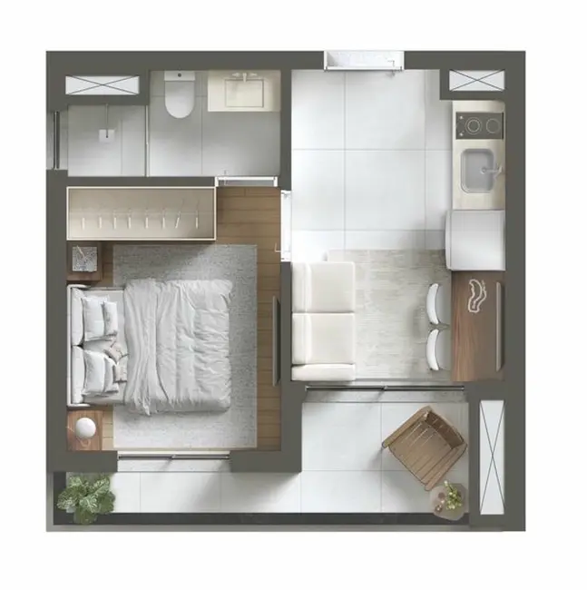 Kitnet com 1 quarto à venda, 19m2 em Paraíso, São Paulo - SP - imagem 7 Foto 7 de Kitnet com 1 quarto à venda, 19m2 em Paraíso, São Paulo - SP
