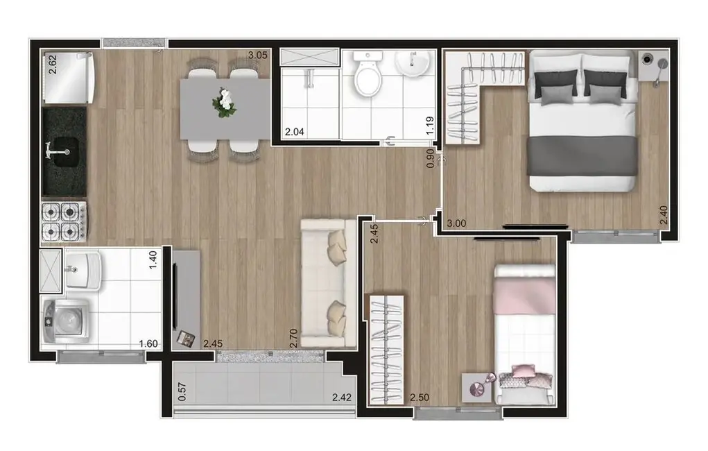 Apartamento com 2 quartos à venda, 38m2 em Centro, Diadema - SP - imagem 3 Foto 3 de Apartamento com 2 quartos à venda, 38m2 em Centro, Diadema - SP