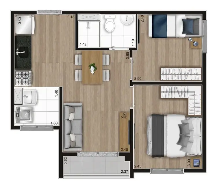 Apartamento com 2 quartos à venda, 38m2 em Centro, Diadema - SP - imagem 2 Foto 2 de Apartamento com 2 quartos à venda, 38m2 em Centro, Diadema - SP