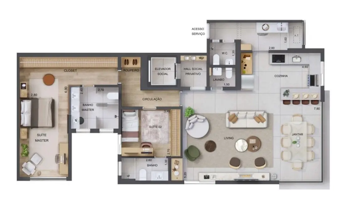 Foto 5 de Apartamento com 3 quartos à venda, 126m2 em Perdizes, São Paulo - SP