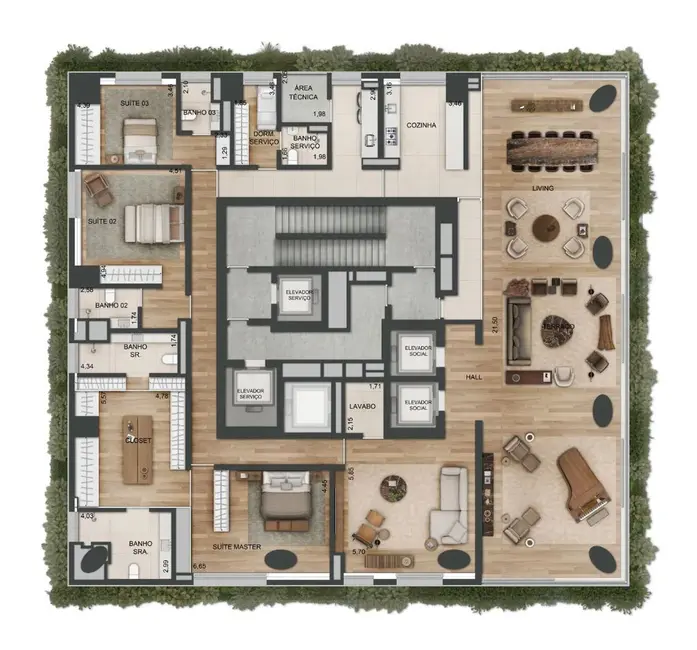 Apartamento com 4 quartos à venda, 528m2 em Cerqueira César, São Paulo - SP - imagem 5 Foto 5 de Apartamento com 4 quartos à venda, 528m2 em Cerqueira César, São Paulo - SP
