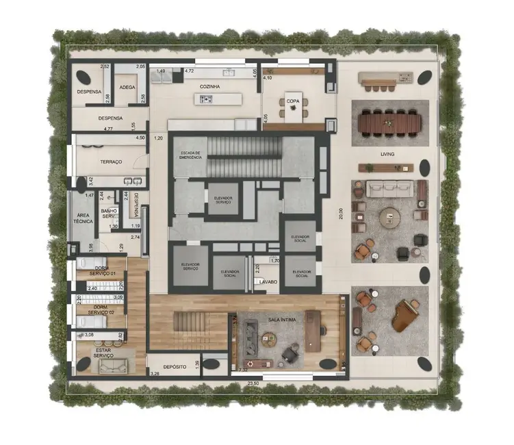 Apartamento com 4 quartos à venda, 528m2 em Cerqueira César, São Paulo - SP - imagem 6 Foto 6 de Apartamento com 4 quartos à venda, 528m2 em Cerqueira César, São Paulo - SP
