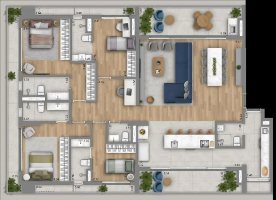 Foto 3 de Apartamento com 2 quartos à venda, 75m2 em Vila Madalena, São Paulo - SP