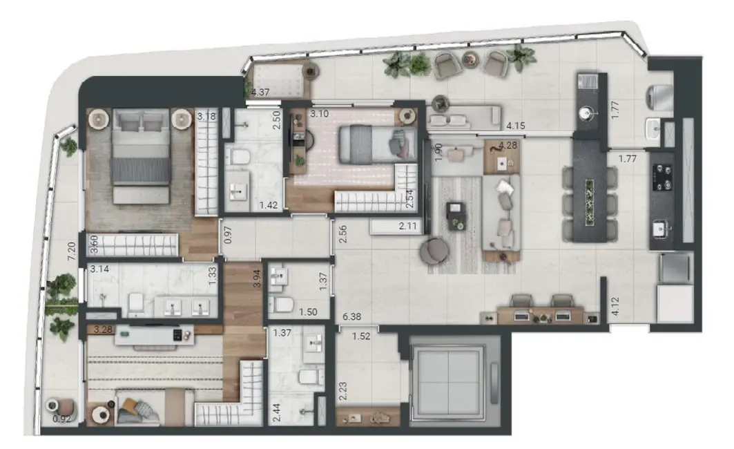 Foto 1 de Apartamento com 3 quartos à venda, 288m2 em Real Parque, São Paulo - SP