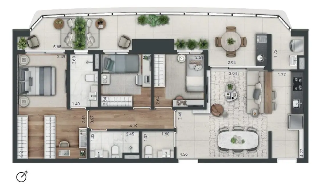 Foto 6 de Apartamento com 3 quartos à venda, 288m2 em Real Parque, São Paulo - SP